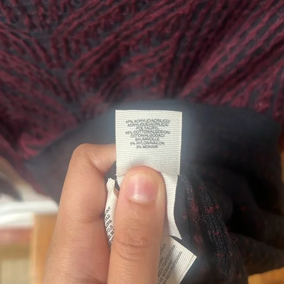 Rachel Rachel Roy size medium red black long sleeve shirt top show your love - Picture 7 of 12